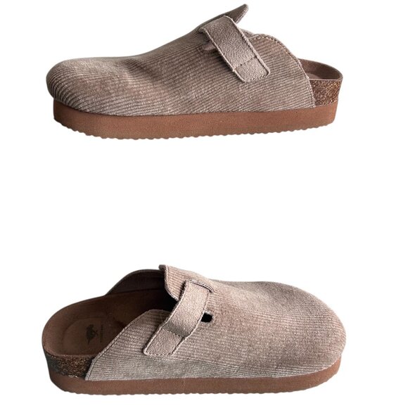 Rocket Dog Abel Plus Taupe Corduroy Platform Mule Slides Size 6 Slip On Womens - Picture 1 of 12